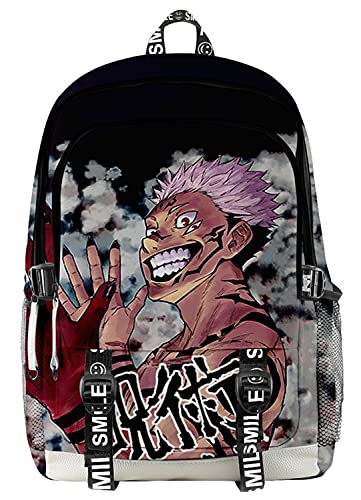 AMOMA Anime Printed Unisex Daypacks 3D Digitaldruck Leicht Freizeit Mehrzweck Canvas Rucksack(One Size,PinkHair) von AMOMA