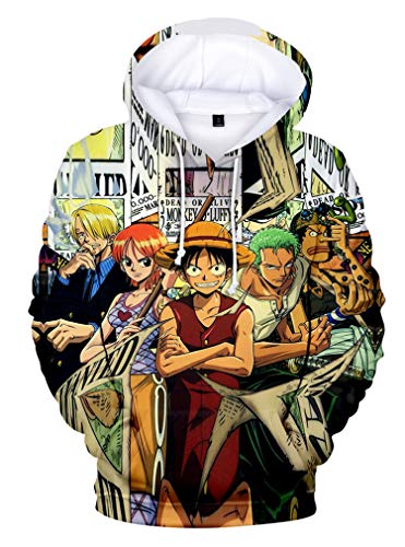 AMOMA Luffy Chopper Anime One Piece Hoodie Kapuzenpullover Sweatshirt für Herren und Damen(L,Color05) von AMOMA