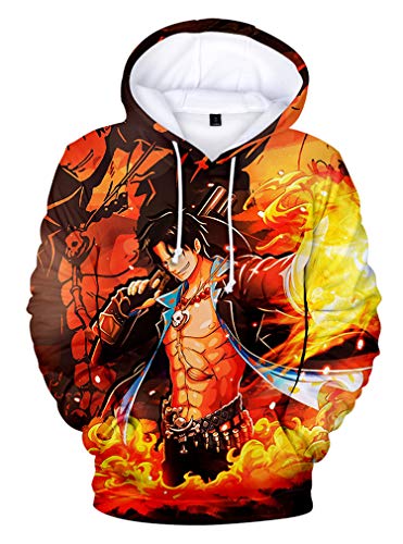 AMOMA Luffy Chopper Anime One Piece Hoodie Kapuzenpullover Sweatshirt für Herren und Damen(L,Color09) von AMOMA