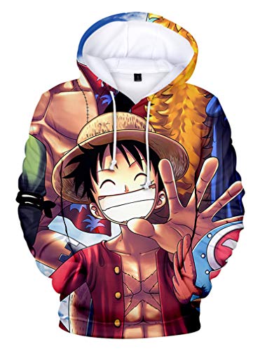 AMOMA Luffy Chopper Anime One Piece Hoodie Kapuzenpullover Sweatshirt für Herren und Damen(L,Color11) von AMOMA