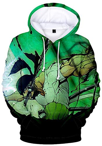 AMOMA Luffy Chopper Anime One Piece Hoodie Kapuzenpullover Sweatshirt für Herren und Damen(L,ZoroWild) von AMOMA