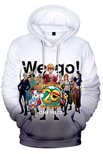 AMOMA Luffy Chopper Anime One Piece Hoodie Kapuzenpullover Sweatshirt für Herren und Damen(S,20th-WeGo) von AMOMA