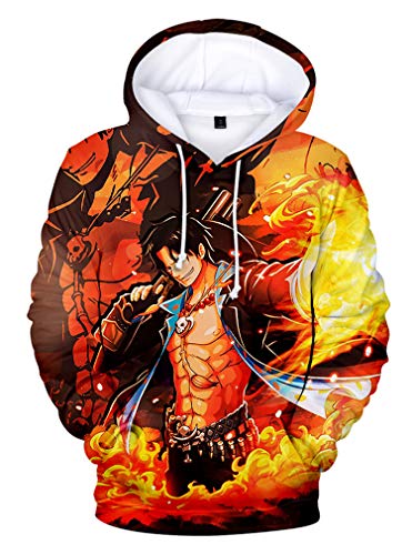 AMOMA Luffy Chopper Anime One Piece Hoodie Kapuzenpullover Sweatshirt für Herren und Damen(XXL,Color09) von AMOMA