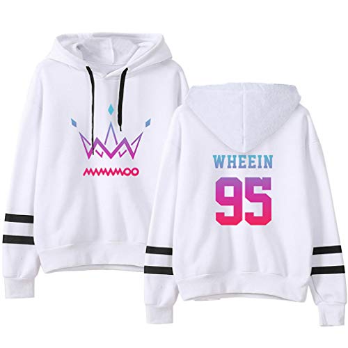 AMOMA Mamamoo KPOP Sport Hoodie Kapuzenpullover Solar Moon Byul Digitaldruck Sweatshirt fur Damen(M,WheeIn95-White) von AMOMA