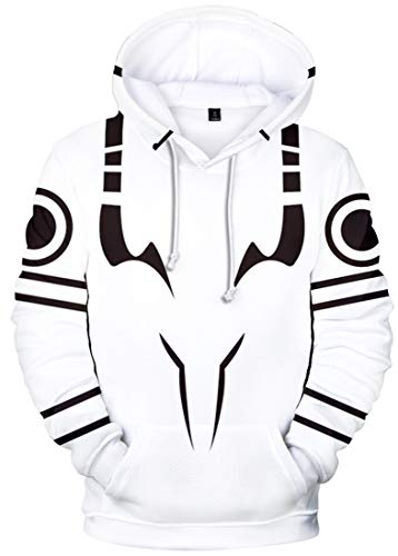 AMOMA Unisex Cosplay Anime Kapuzenpullover Gojo 3D Digitaldruck Langarm Hoodie(3XL,CosplaySukunaWB) von AMOMA
