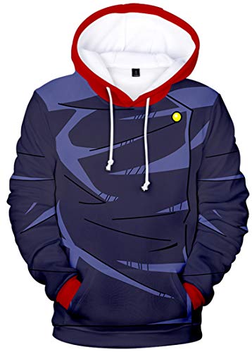 AMOMA Unisex Cosplay Anime Kapuzenpullover Gojo 3D Digitaldruck Langarm Hoodie(XS,CosplayItadoriBP) von AMOMA