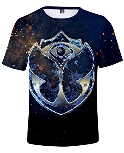 AMOMA Unisex Sommer 3D Digitaldruck Tomorrowland T-Shirt Freizeit Kurzärmliges für Musik Fans(3XL,Color06) von AMOMA