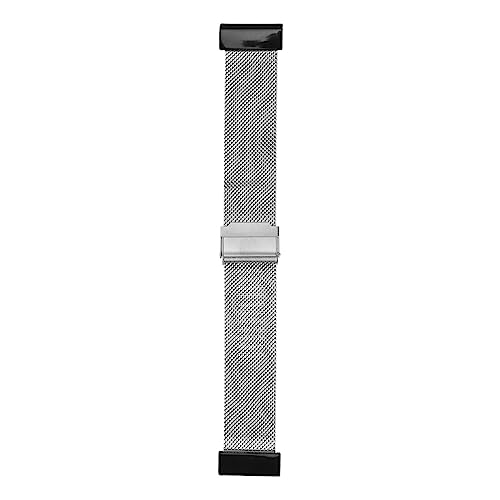 AMONIDA Edelstahl-Uhrenarmband, Atmungsaktives Smartwatch-Armband mit Schnellverschluss, 26 Mm, für Übungen auf Partys (Silber) von AMONIDA