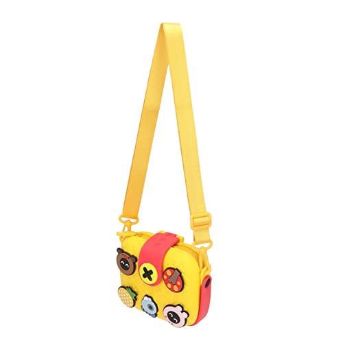 AMONIDA Kinder-Kameratasche, Große Kapazität, Leichte Umhängetasche für Kleinkinder, Satte Farben für den Außenbereich (Gelb) von AMONIDA