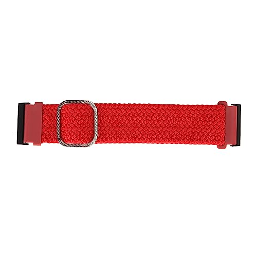 AMONIDA Uhrenarmband, 24 Mm Atmungsaktive Edelstahl-Schnalle, Elastisches Ersatz-Uhrenarmband für Damen für den Außenbereich (Rot) von AMONIDA