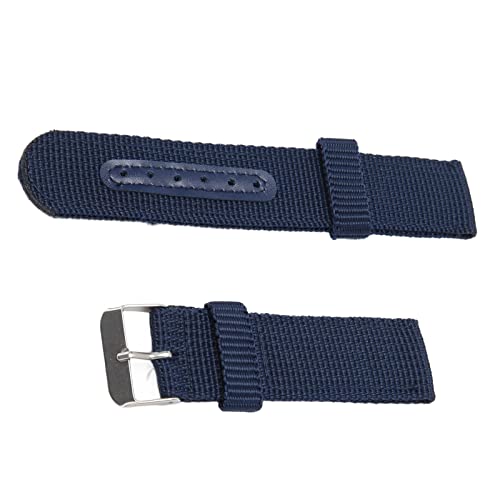 AMONIDA Uhrenarmband aus Segeltuch, Nylon 22 Mm Uhrenarmband, Leichte, Atmungsaktive Schnellverschlussschnalle, Bequem Zum Gehen (Blau) von AMONIDA