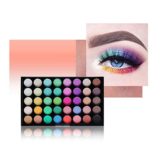 Augen-Make-up-Palette, Mehrzweck-Lidschatten in 40 Farben, Trocken und Nass Auftragen, Langlebig und Langlebig für die Tägliche Pflege (E40#2) von AMONIDA