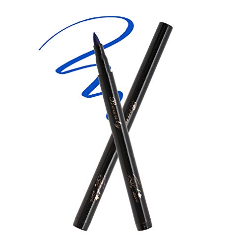 Eyeliner, Eyeliner, Hochwertiger Kajalstift Nicht Schwindelig Schöner Wasserfester Eyeliner Rot Blau Cosplay Zum Ausbessern (05# blau) von AMONIDA