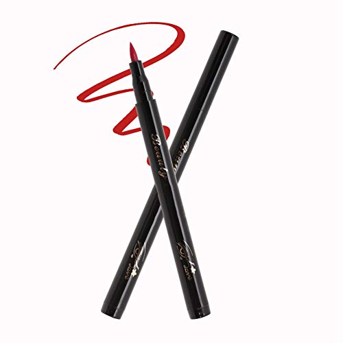 Roter Eyeliner, Eyeliner Rot, Eyeliner, Nicht Schwindelig Schöner Wasserfester Eyeliner Kajalstift Red Eyeliner Roter Eyeliner Wasserfest Zum Ausbessern (06# rot) von AMONIDA