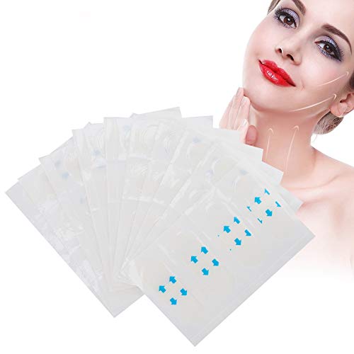 Muttertagsgeschenk Face Lifting Tape, 40 Stück nicht erkennbarer Lift Face Sticker, Face Lifting Patch Doppelkinn-Aufkleber V-Form Face Chin, Face Lifting Tools von AMONIDA