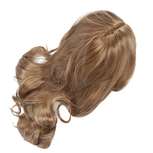Goldene Lange Gewellte Perücke, Langes Lockiges Haar Blondes Synthetisches Styling für Partys von AMONIDA