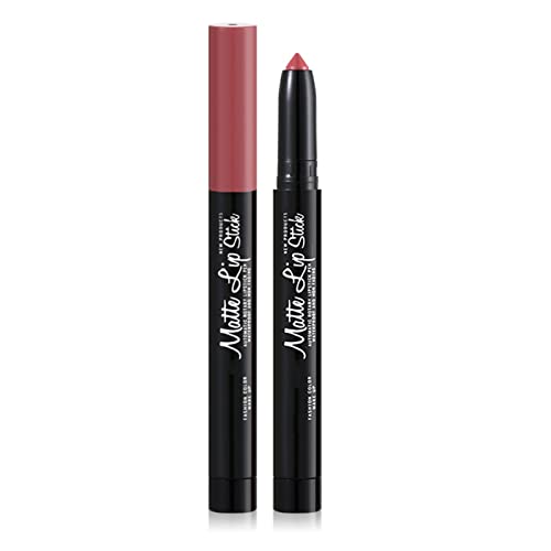 Lip Liner, Bean Paste Rose Matte Automatic Lip Pencil, Satte Farben, Glänzende Farben, Vollständige Abdeckung für Frauen (Größe 8) von AMONIDA