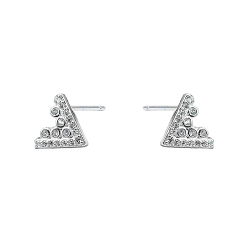 Amonroo 925 Sterling Silver V Shaped Earrings Triangle Stud Earrings Stud Earring for Women Minimalist Handmade Gift for Birthday von AMONROO