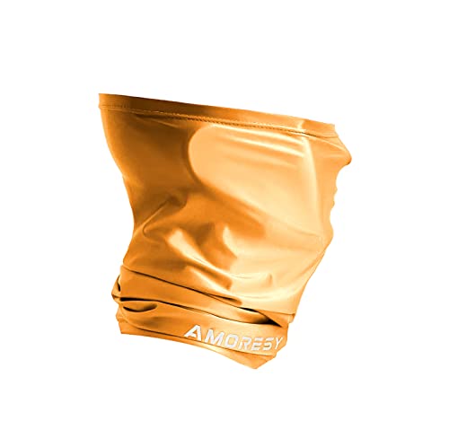 AMORESY Sonnenschutzmaske Vollgesichtsmaske Eis Seide Schal Outdoor Lätzchen Abdeckung Magic Motorrad Angeln Radfahren Ausrüstung, gold, Large von AMORESY