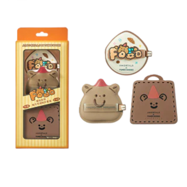 AMORTALS - Tunee Goods Collection Dark Choco Complexion Puffs - puff*2 & case - Croissant Combo von AMORTALS