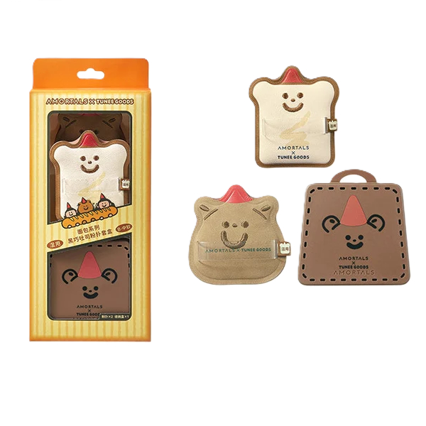 AMORTALS - Tunee Goods Collection Dark Choco Complexion Puffs - puff*2 & case - Toast Duo von AMORTALS