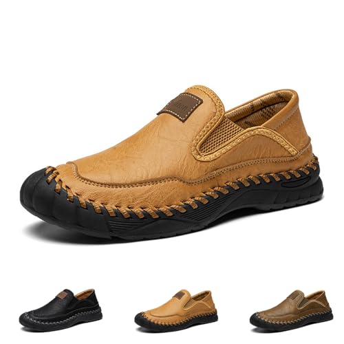 AMOUSDRDR Herren Handgefertigte Leder Orthopädische Outdoor Loafer Casual Slip on Business Mokassins Rutschfest Komfort Fahren Reisen Walking Schuhe, braun, 0 UK AMOUSDRDR Herren Handgefertigte Leder Orthopädische Outdoor Loafer Casual Slip on Business Mokassins Rutschfest Komfort Fahren Reisen Walking Schuhe, braun, 0 UK von AMOUSDRDR