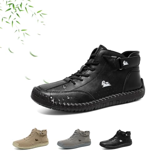 AMOUSDRDR Herren-Schnürstiefel, italienische handgefertigte Lederstiefel, bequeme handgefertigte Lederstiefel, wasserdicht, rutschfest, Outdoor-Wanderschuhe, mit Fußgewölbeunterstützung, Schwarz , 0 AMOUSDRDR Herren-Schnürstiefel, italienische handgefertigte Lederstiefel, bequeme handgefertigte Lederstiefel, wasserdicht, rutschfest, Outdoor-Wanderschuhe, mit Fußgewölbeunterstützung, Schwarz , 0 von AMOUSDRDR