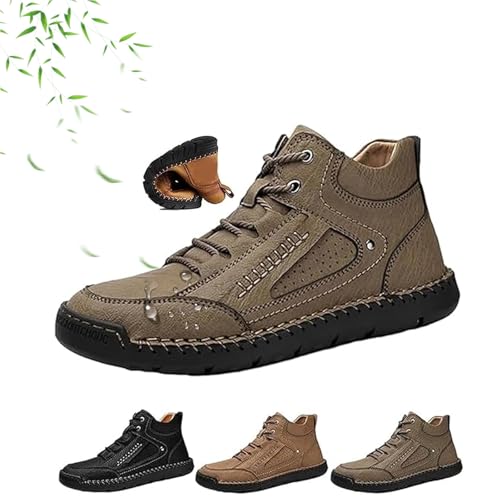 Sawbehind Herrenstiefel, Sawbehind Herrenstiefel, bequeme, handgefertigte Lederstiefel, rutschfeste Fußgewölbeunterstützung, wasserdicht, geräumige Zehenbox, Outdoor-Schuhe, khaki, 0 UK Wide Sawbehind Herrenstiefel, Sawbehind Herrenstiefel, bequeme, handgefertigte Lederstiefel, rutschfeste Fußgewölbeunterstützung, wasserdicht, geräumige Zehenbox, Outdoor-Schuhe, khaki, 0 UK Wide von AMOUSDRDR