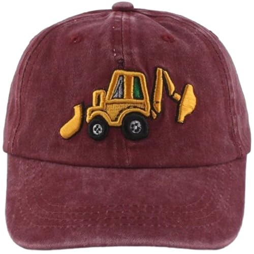 AMOYER Bagger Stickerei Kleinkind Baseballhut Kinder Baseball Cap Verstellbares Baumwollwäsche Vintage Hut Für Jungen Mädchen von AMOYER