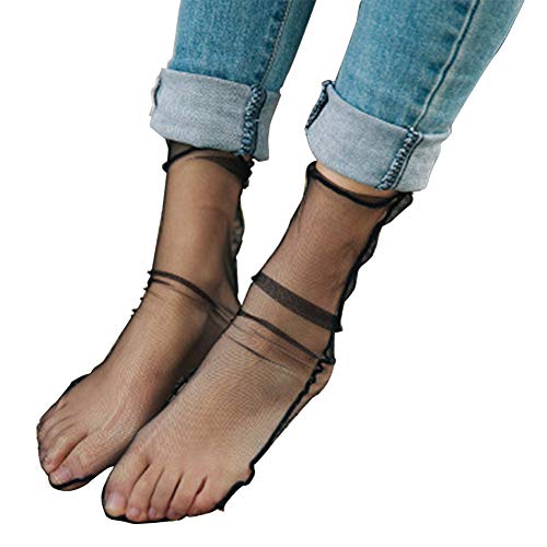 Frauen-transparente Spitze Socken Sheer Slouch Socken Frauen 1 Paar von AMOYER