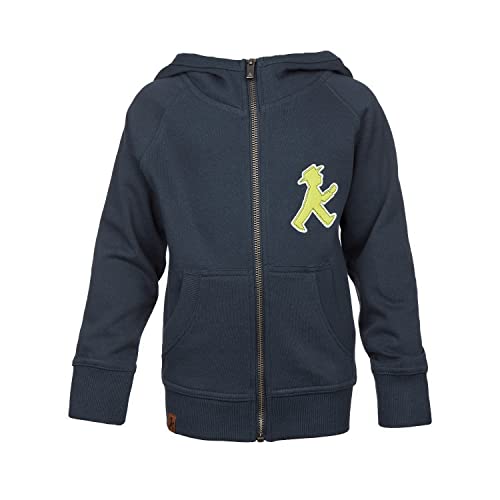 AMPELMANN Kleiner Demonstrant | Kapuzen-Jacke Kids | dunkelblau aus 100% BIO Baumwolle mit Geher & Steher (116) von AMPELMANN