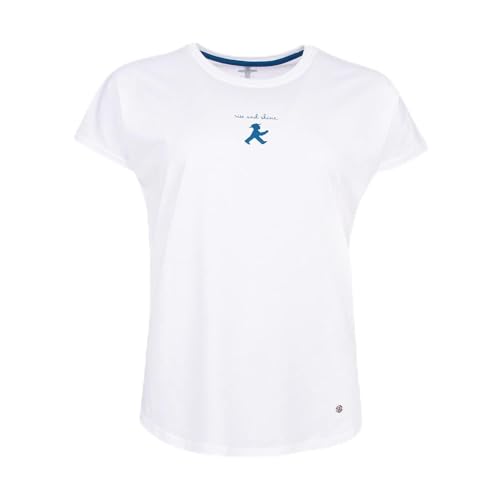 AMPELMANN Lichtgestalt - T-Shirt Damen - in Weiß aus 100% Bio Baumwolle mit Statement Rise and Shine (L) von AMPELMANN