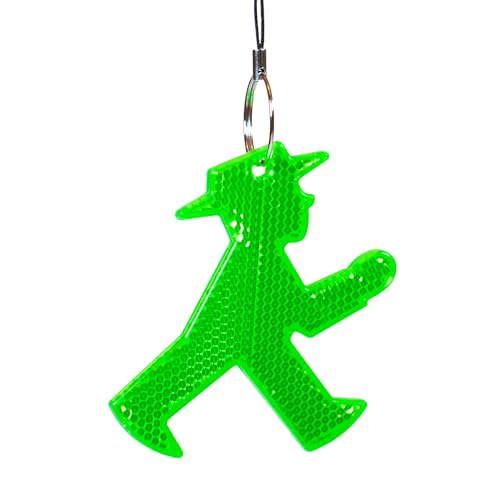 AMPELMANN Schlüsselanhänger Reflektor Erwachsene Kinder Strahlemann (Geher - Grün) von AMPELMANN