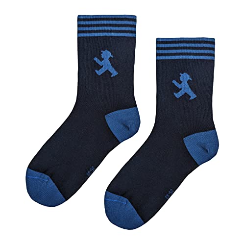 AMPELMANN Socken | DAUERLÄUFER dunkelblau | bunt | BIO Baumwolle | Berlin | Souvenir (as3, numeric, numeric_39, numeric_42, regular, regular) von AMPELMANN