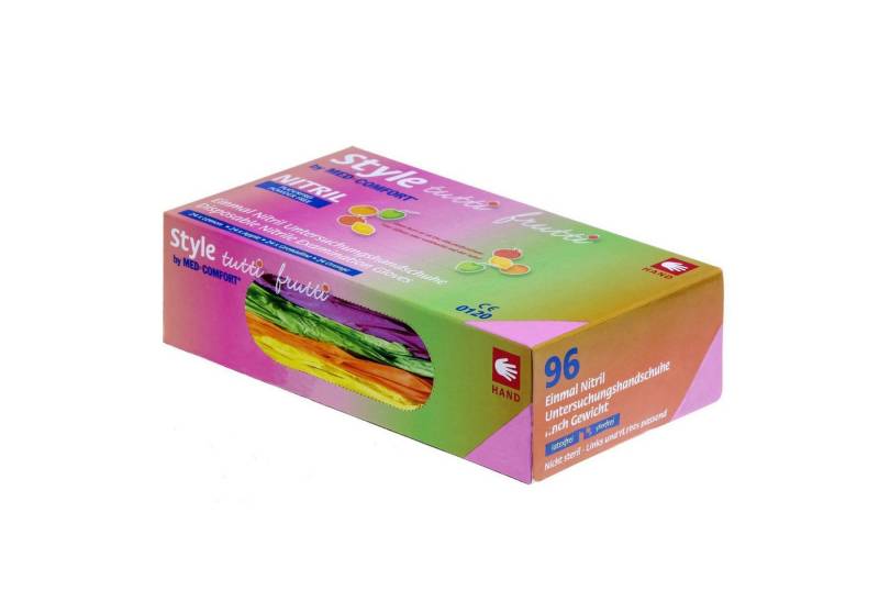 AMPri Einweghandschuhe StyleTutti Frutti Nitrilhandschuhe bunt 96 Stück von AMPri