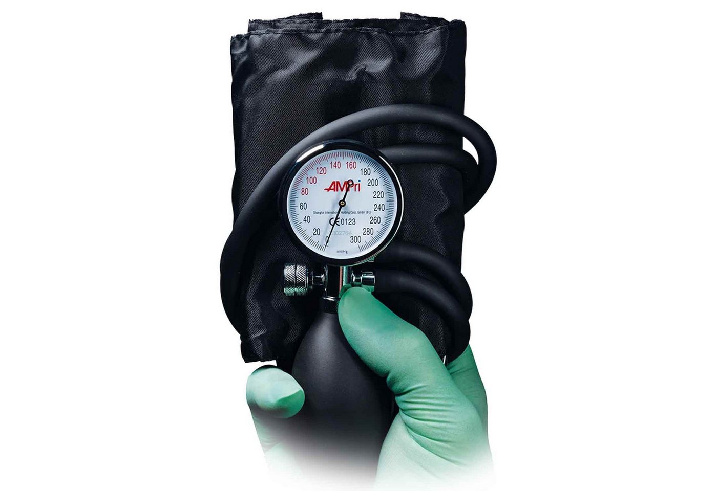 AMPri Handgelenk-Blutdruckmessgerät Med Comfort Oberarm Aneroid Blutdruckmessgerät, schwarz, Manschette mi von AMPri