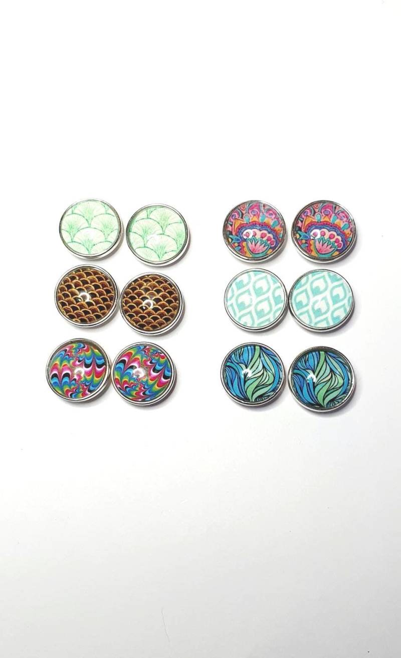 Paar 18-mm-Druckknöpfe Ihrer Wahl Floral Oder Abstrakt von AMRCreas