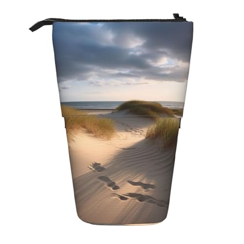 AMREWQYL Bedruckte Teleskop-Aufbewahrungstasche für Bleistifte, Stranddünen von AMREWQYL
