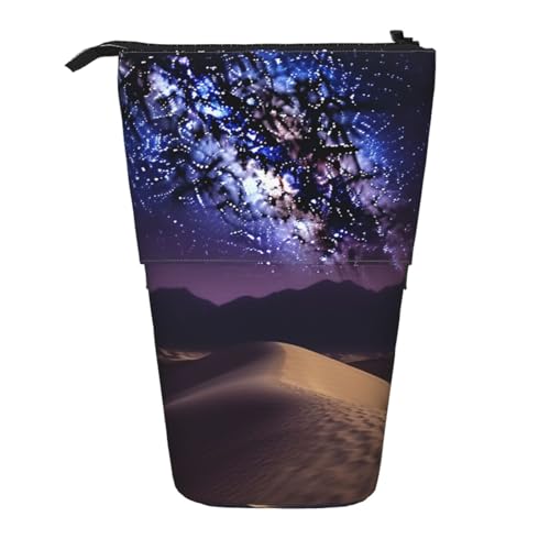 AMREWQYL Bedruckte Teleskop-Aufbewahrungstasche für Bleistifte mit Aufschrift "Night in the Desert" von AMREWQYL