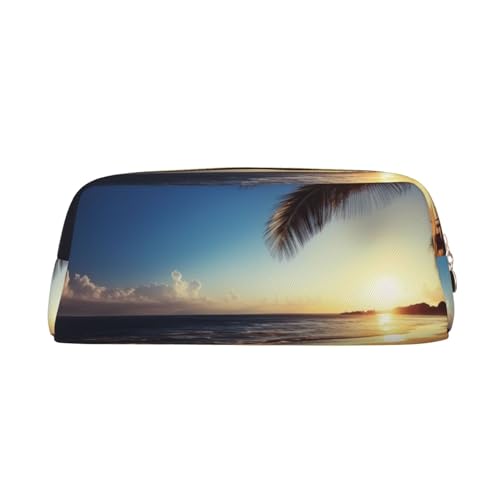 AMREWQYL Bedrucktes Federmäppchen mit 3D-Lederreißverschluss von AMREWQYL