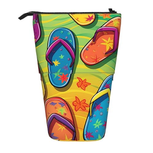 AMREWQYL Bunte Flip-Flops bedruckte Teleskop-Aufbewahrungstasche von AMREWQYL