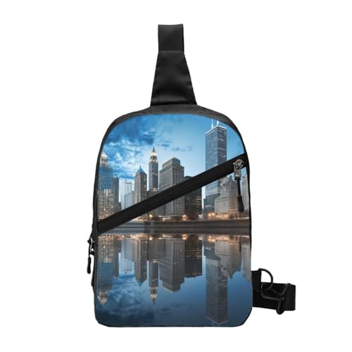 AMREWQYL Chicago Messenger Bag mit reflektierendem Aufdruck von AMREWQYL