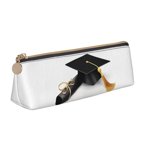 AMREWQYL Federmäppchen aus Leder mit Aufdruck "Graduation Congratulations", tragbare Schreibwaren-Tasche von AMREWQYL