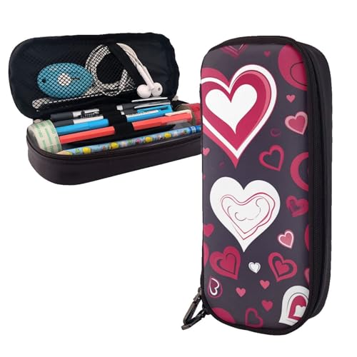 AMREWQYL Federmäppchen aus Leder mit Aufschrift "Happy Valentine's Day" von AMREWQYL