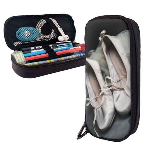 AMREWQYL Federmäppchen aus Leder mit Ballettschuh-Motiv von AMREWQYL