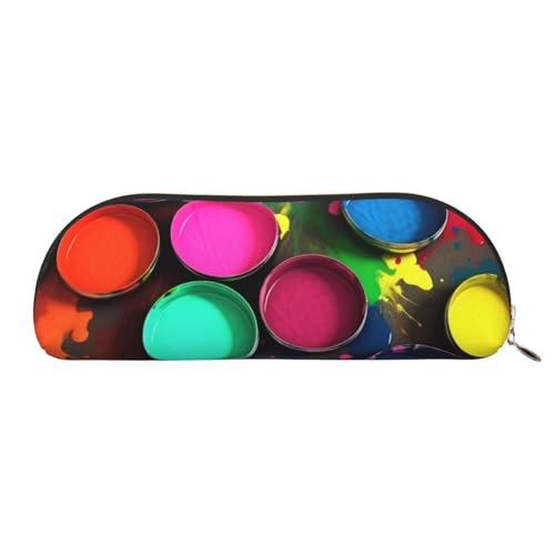 AMREWQYL Federmäppchen aus Leder mit Farbdruck, tragbares Schreibwarenetui von AMREWQYL