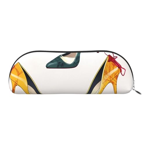 AMREWQYL Federmäppchen aus Leder mit hohem Absatz, mit Schuhen, tragbares Schreibwarenetui von AMREWQYL