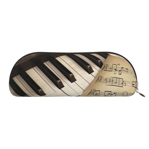 AMREWQYL Federmäppchen für Notizen und Klaviertasten, bedrucktes Leder-Federmäppchen, tragbare Schreibwaren-Tasche von AMREWQYL