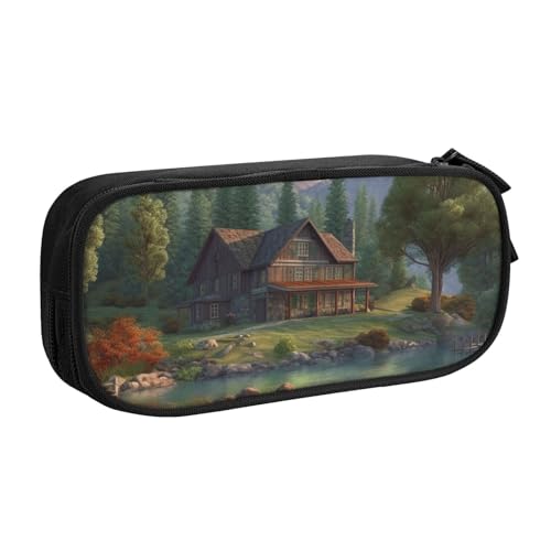 AMREWQYL Federmäppchen mit Aufdruck "House by The Lake" von AMREWQYL