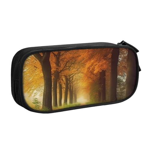 AMREWQYL Federmäppchen mit Aufdruck "Morning Grove", Federmäppchen, Schreibwaren-Aufbewahrungsbox von AMREWQYL